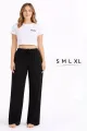 Viskon Pamuklu Kadın Siyah Pijama Pantolon - MG002 - Mudanis