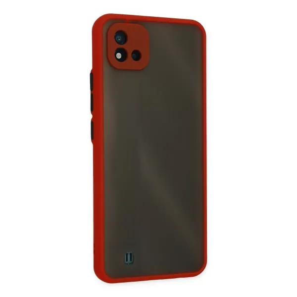 Realme C11 2021 Kılıf Montreal Silikon Kapak - Kırmızı