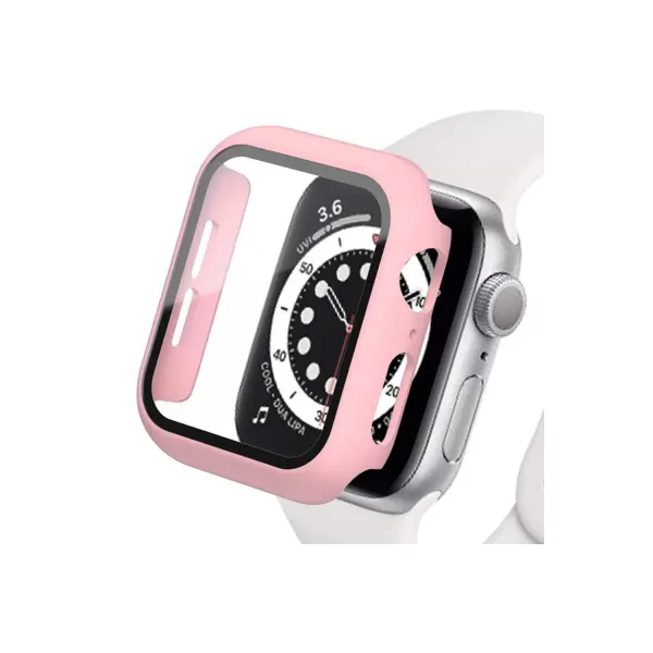 Apple Watch 38mm Camlı Kasa Ekran Koruyucu - Rose Gold