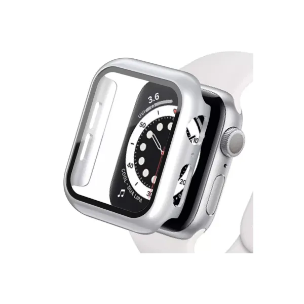 Apple Watch Ultra 49mm Camlı Kasa Ekran Koruyucu - Gümüş