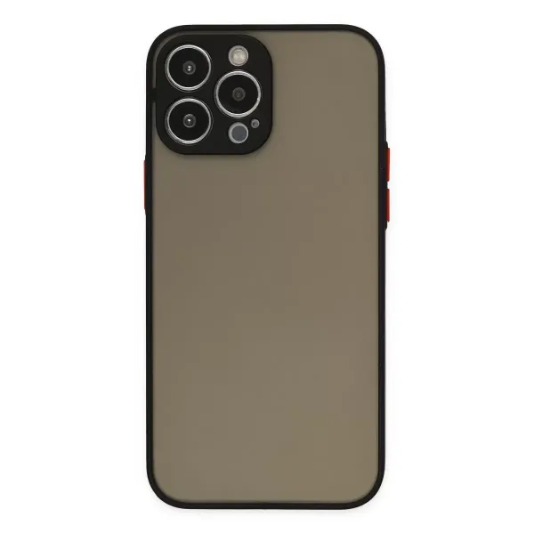 Apple İphone 13 Pro Kılıf Montreal Silikon Kapak - Siyah