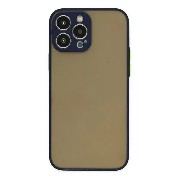 Apple İphone 13 Pro Kılıf Montreal Silikon Kapak - Lacivert