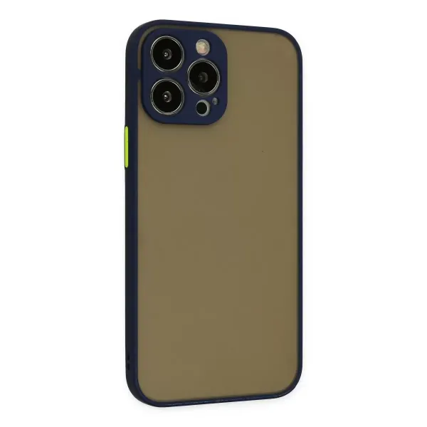 Apple İphone 13 Pro Kılıf Montreal Silikon Kapak - Lacivert