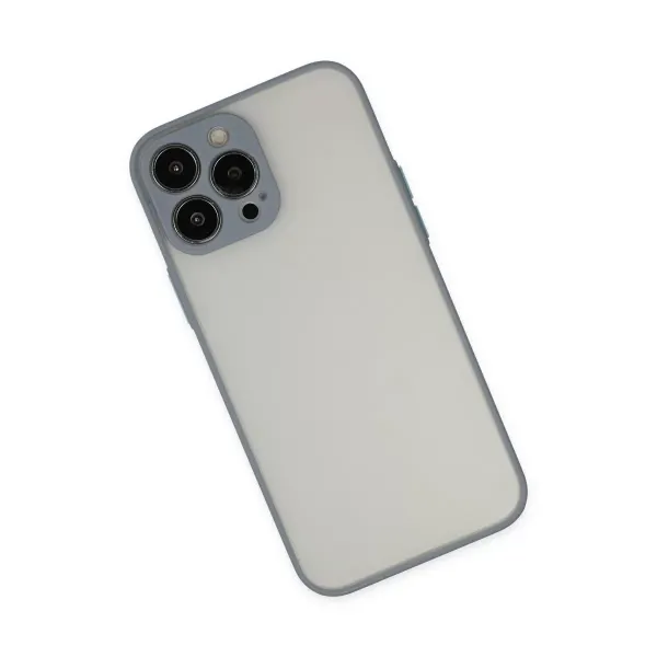 Apple İphone 13 Pro Kılıf Montreal Silikon Kapak - Gri