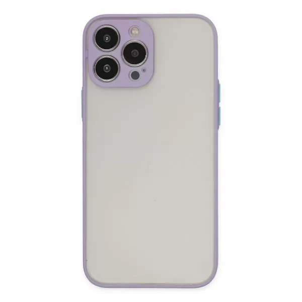 Apple İphone 13 Pro Kılıf Montreal Silikon Kapak - Mor