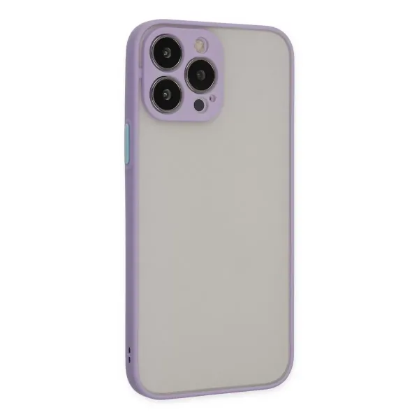 Apple İphone 13 Pro Kılıf Montreal Silikon Kapak - Mor