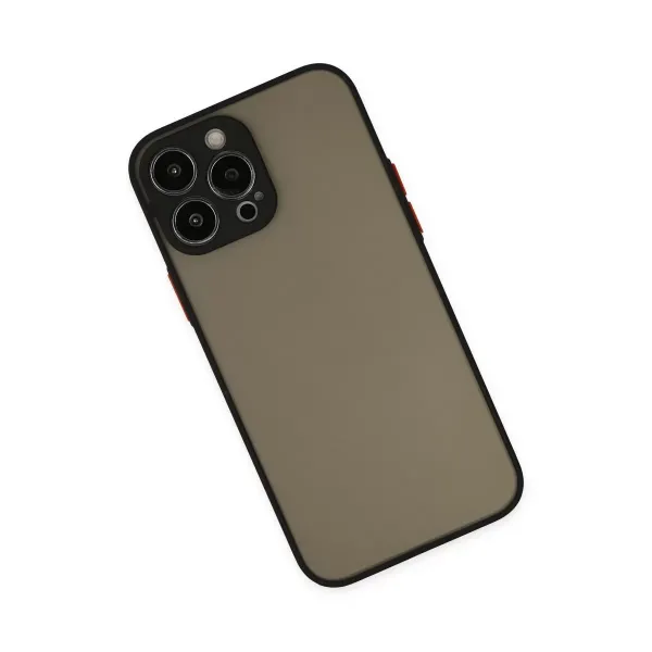 Apple İphone 13 Pro Max Kılıf Montreal Silikon Kapak - Siyah