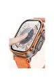 Apple Watch Ultra 49mm Alüminyum Kasa Cam Ekran Koruyucu - Turuncu