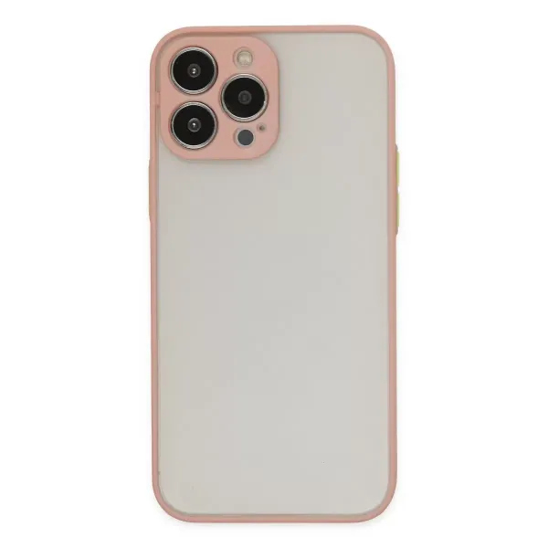 Apple İphone 13 Pro Max Kılıf Montreal Silikon Kapak - Pembe