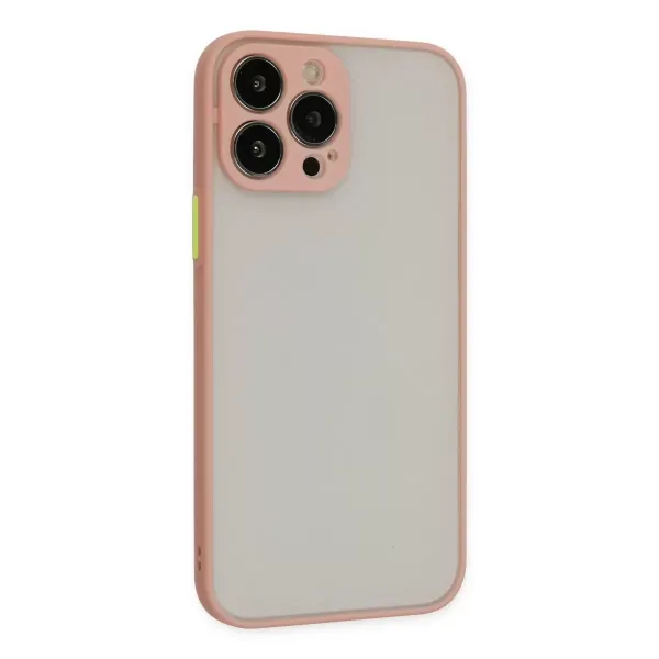 Apple İphone 13 Pro Max Kılıf Montreal Silikon Kapak - Pembe