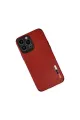 Apple İphone 13 Pro Max Kılıf Loop Deri Silikon - Kırmızı