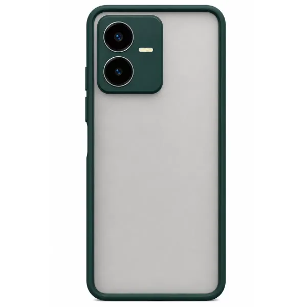 Vivo Y22 2022 Kılıf Montreal Silikon Kapak - Koyu Yeşil