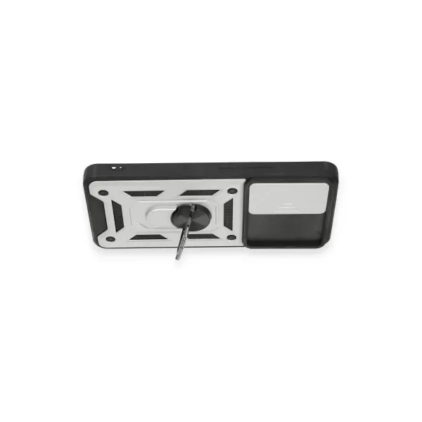 Xiaomi Mi 12t Pro Kılıf Pars Lens Yüzüklü Silikon - Gümüş