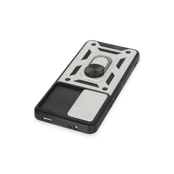 Xiaomi Mi 12t Pro Kılıf Pars Lens Yüzüklü Silikon - Gümüş
