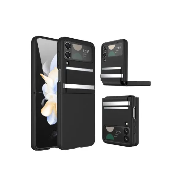 Samsung Galaxy Z Flip 3 Kılıf Belt Flip Kapak - Siyah