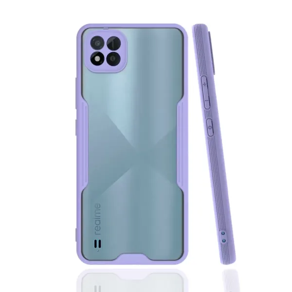 Realme C11 2021 Kılıf Platin Silikon - Lila