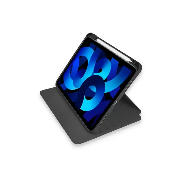 Apple İpad 10.2 (7.nesil) Kılıf Ling 360 Kalemlikli Tablet Kılıf - Siyah