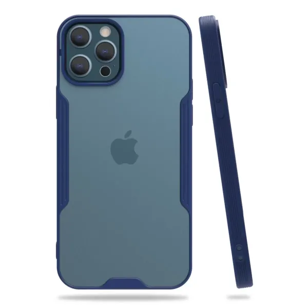 Apple İphone 12 Pro Max Kılıf Platin Silikon - Lacivert