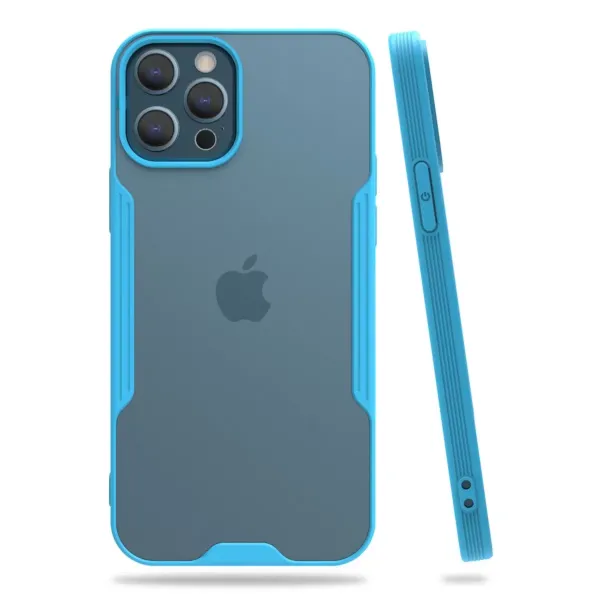 Apple İphone 12 Pro Max Kılıf Platin Silikon - Mavi