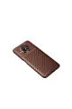 Xiaomi Mi 10t Lite Kılıf Auto Focus Karbon Kapak - Kahverengi