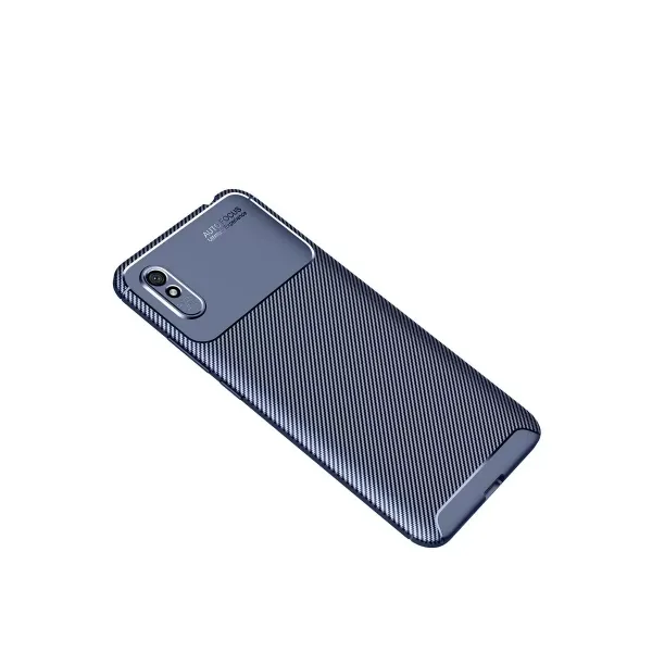 Xiaomi Redmi 9a Kılıf Auto Focus Karbon Kapak - Lacivert