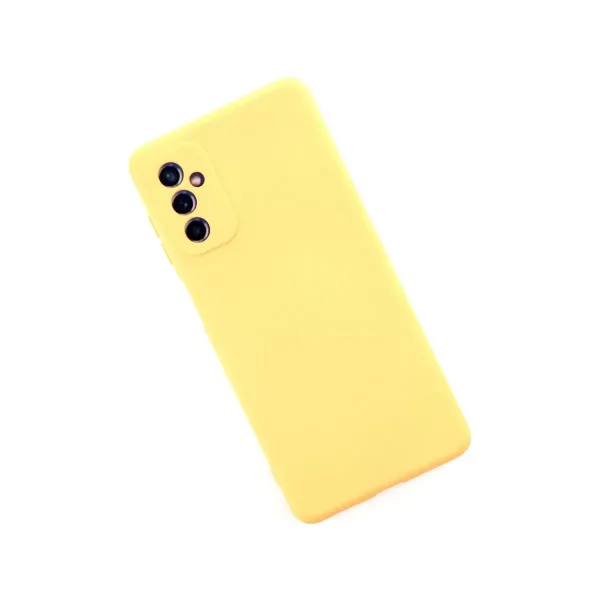 Samsung Galaxy M52 5g Kılıf Nano İçi Kadife Silikon - Sarı