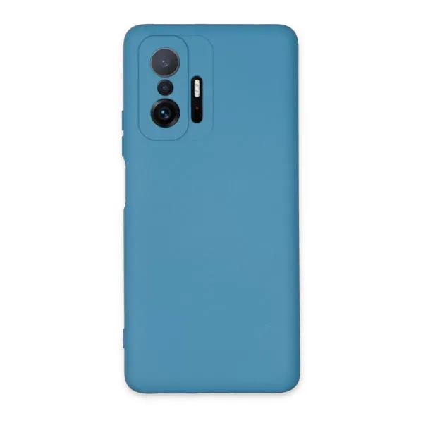 Xiaomi Mi 11t Pro Kılıf Nano İçi Kadife Silikon - Mavi