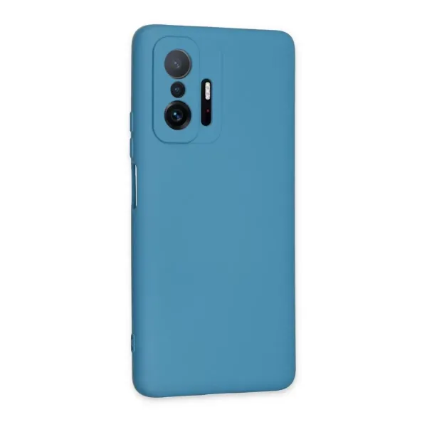 Xiaomi Mi 11t Pro Kılıf Nano İçi Kadife Silikon - Mavi