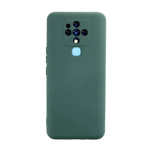 Tecno Camon 16 Kılıf Nano İçi Kadife Silikon - Koyu Yeşil
