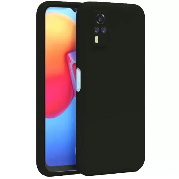 Vivo Y53s Kılıf Nano İçi Kadife Silikon - Siyah
