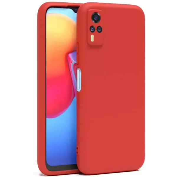 Vivo Y53s Kılıf Nano İçi Kadife Silikon - Kırmızı