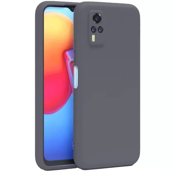 Vivo Y53s Kılıf Nano İçi Kadife Silikon - Gri