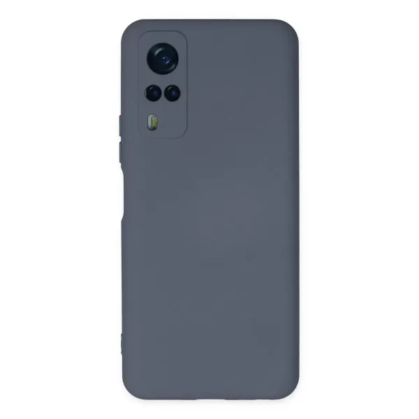Vivo Y53s Kılıf Nano İçi Kadife Silikon - Gri