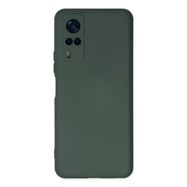 Vivo Y53s Kılıf Nano İçi Kadife Silikon - Koyu Yeşil