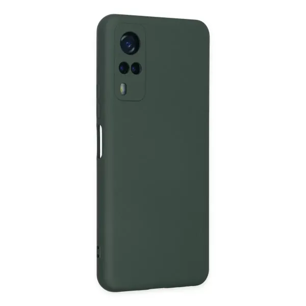 Vivo Y53s Kılıf Nano İçi Kadife Silikon - Koyu Yeşil