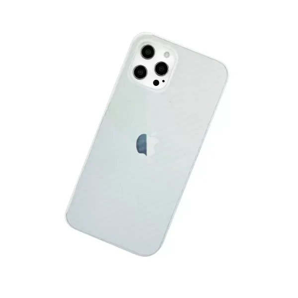Apple İphone 12 Pro Max Kılıf Karbon Pp Silikon - Şeffaf