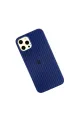 Apple İphone 12 Pro Max Kılıf Karbon Pp Silikon - Mavi