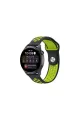 Watch 20mm Spor Delikli Kordon - Siyah-yeşil
