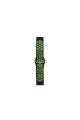 Watch 20mm Spor Delikli Kordon - Siyah-yeşil