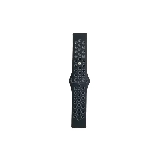 Watch 20mm Spor Delikli Kordon - Siyah-gri