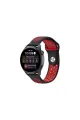 Watch 20mm Spor Delikli Kordon - Siyah-kırmızı