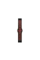 Watch 20mm Spor Delikli Kordon - Siyah-kırmızı