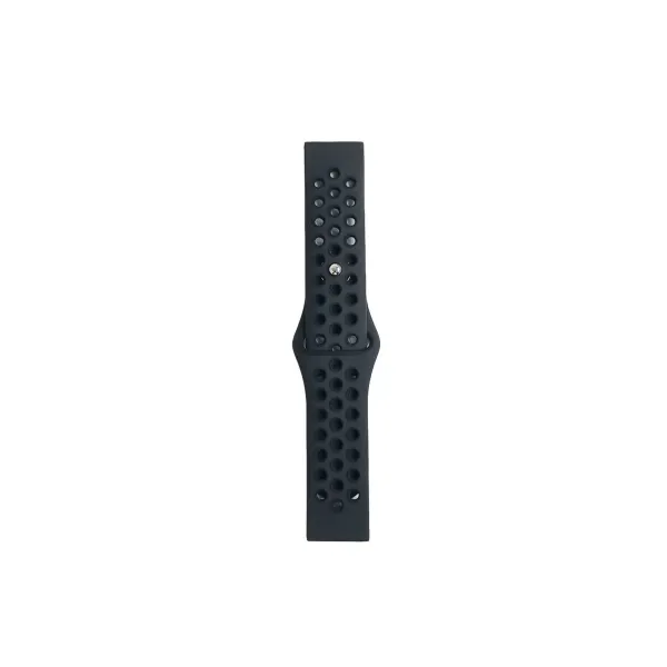 Watch 20mm Spor Delikli Kordon - Siyah-füme