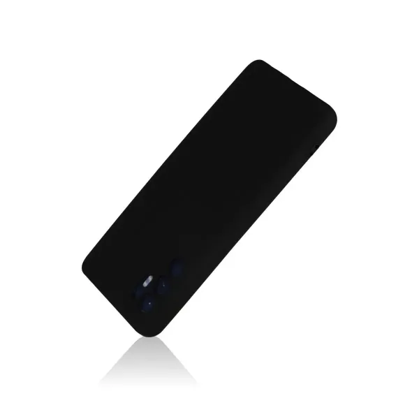 Oppo Reno 6 Kılıf Nano İçi Kadife Silikon - Siyah
