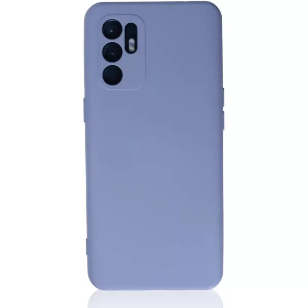 Oppo Reno 6 Kılıf Nano İçi Kadife Silikon - Lila
