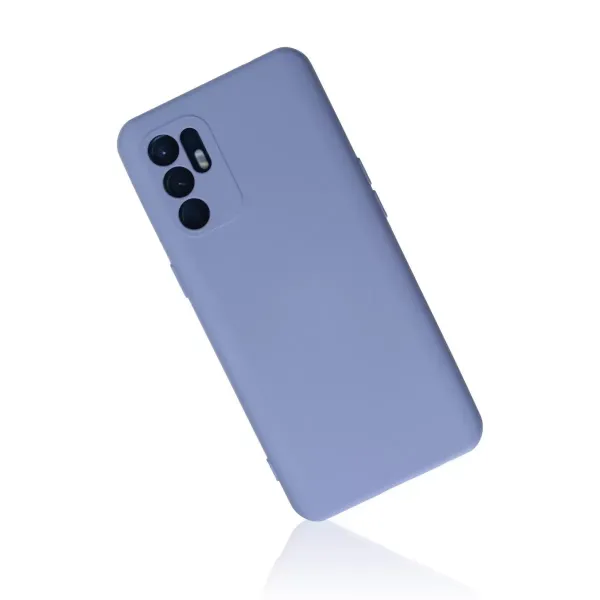Oppo Reno 6 Kılıf Nano İçi Kadife Silikon - Lila
