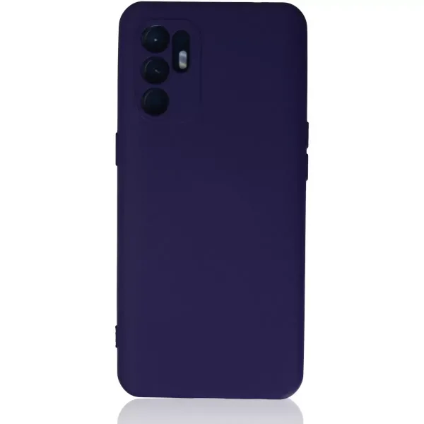 Oppo Reno 6 Kılıf Nano İçi Kadife Silikon - Mor