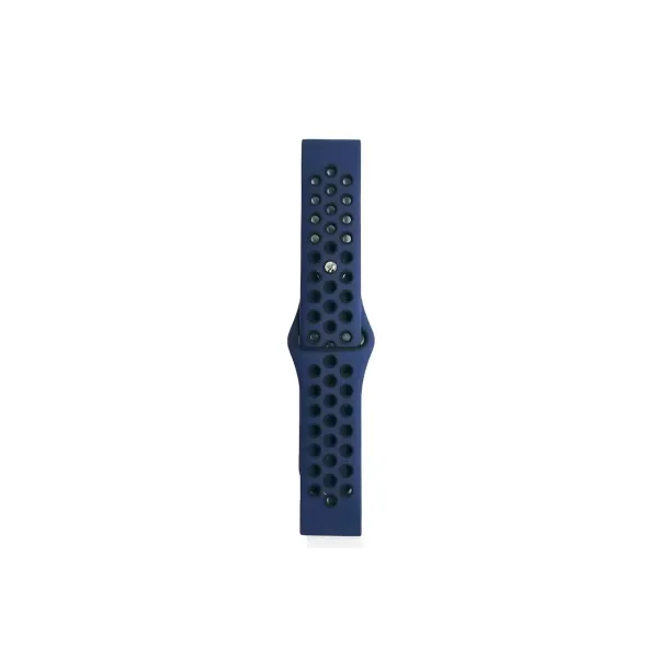 Watch 22mm Spor Delikli Kordon - Lacivert-siyah