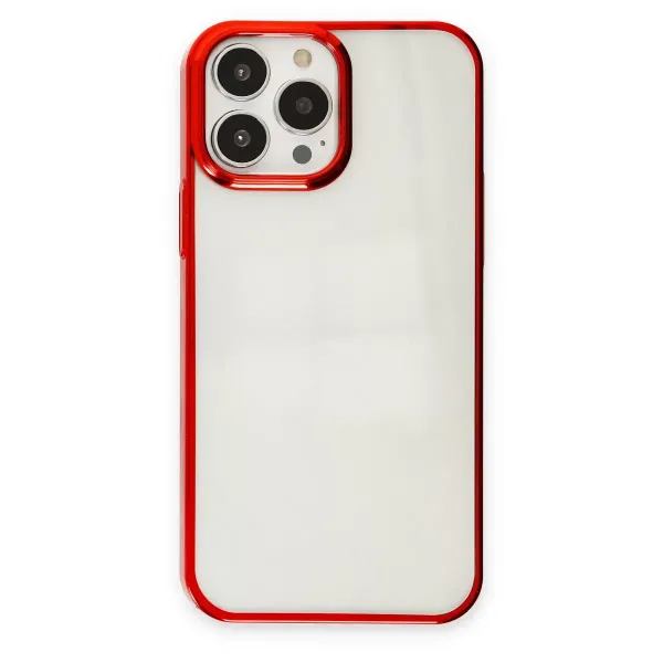 Apple İphone 13 Pro Max Kılıf Element Silikon - Kırmızı