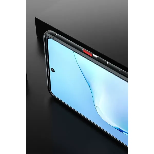 Samsung Galaxy A91 / S10 Lite Kılıf Range Yüzüklü Silikon - Siyah-gold